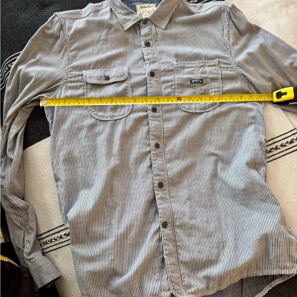 Diesel Men's Striped Gray Shirt size L - Picture 7 of 10